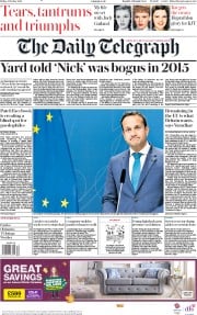 The Daily Telegraph (UK) Newspaper Front Page for 4 October 2019