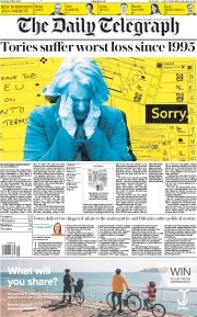 The Daily Telegraph (UK) Newspaper Front Page for 4 May 2019