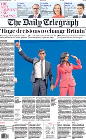 The Daily Telegraph (UK) Newspaper Front Page for 5 October 2023