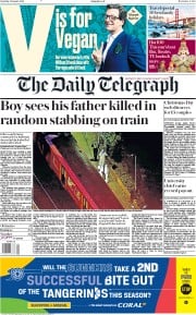 The Daily Telegraph (UK) Newspaper Front Page for 5 January 2019