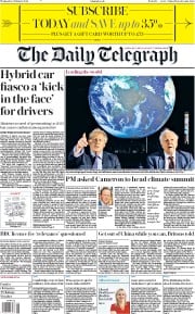 The Daily Telegraph (UK) Newspaper Front Page for 5 February 2020
