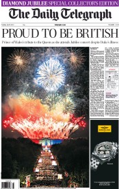 The Daily Telegraph Newspaper Front Page (UK) for 5 June 2012