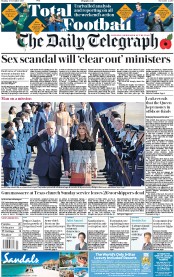 The Daily Telegraph (UK) Newspaper Front Page for 6 November 2017