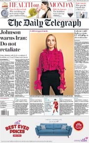 The Daily Telegraph (UK) Newspaper Front Page for 6 January 2020