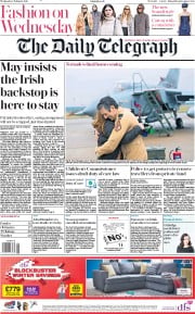 The Daily Telegraph (UK) Newspaper Front Page for 6 February 2019
