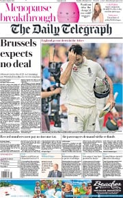 The Daily Telegraph (UK) Newspaper Front Page for 6 August 2019