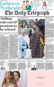 The Daily Telegraph (UK) Newspaper Front Page for 7 August 2019