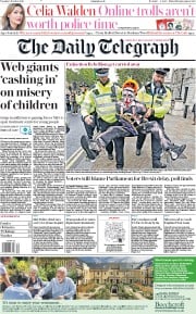 The Daily Telegraph (UK) Newspaper Front Page for 8 October 2019
