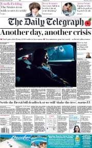 The Daily Telegraph (UK) Newspaper Front Page for 9 November 2017
