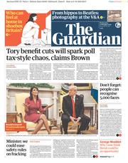 The Guardian (UK) Newspaper Front Page for 10 October 2018