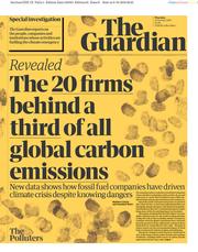 The Guardian (UK) Newspaper Front Page for 10 October 2019