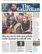 The Guardian (UK) Newspaper Front Page for 10 December 2018