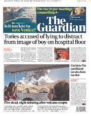 The Guardian (UK) Newspaper Front Page for 10 December 2019