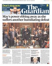 The Guardian (UK) Newspaper Front Page for 10 January 2019
