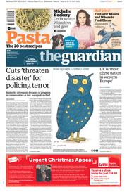 The Guardian (UK) Newspaper Front Page for 11 November 2017