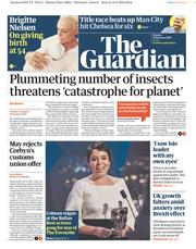 The Guardian (UK) Newspaper Front Page for 11 February 2019