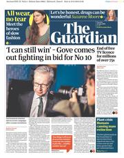 The Guardian (UK) Newspaper Front Page for 11 June 2019