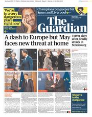 The Guardian (UK) Newspaper Front Page for 12 December 2018