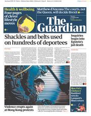 The Guardian (UK) Newspaper Front Page for 12 August 2019