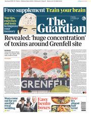 The Guardian (UK) Newspaper Front Page for 13 October 2018