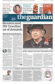 The Guardian (UK) Newspaper Front Page for 13 November 2017