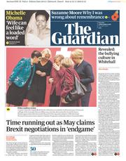The Guardian (UK) Newspaper Front Page for 13 November 2018