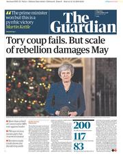 The Guardian (UK) Newspaper Front Page for 13 December 2018
