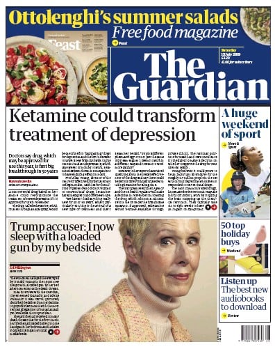 The Guardian Newspaper Front Page (UK) for 13 July 2019