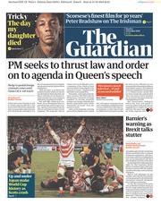 The Guardian (UK) Newspaper Front Page for 14 October 2019
