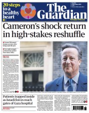 The Guardian (UK) Newspaper Front Page for 14 November 2023