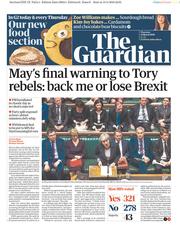 The Guardian (UK) Newspaper Front Page for 14 March 2019