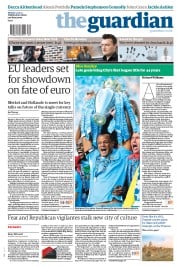 The Guardian (UK) Newspaper Front Page for 14 May 2012