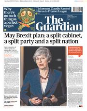 The Guardian (UK) Newspaper Front Page for 15 November 2018
