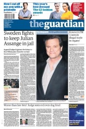 The Guardian Newspaper Front Page (UK) for 15 December 2010