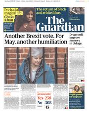 The Guardian (UK) Newspaper Front Page for 15 February 2019