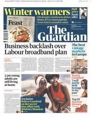 The Guardian (UK) Newspaper Front Page for 16 November 2019