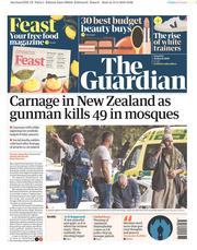 The Guardian (UK) Newspaper Front Page for 16 March 2019