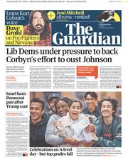 The Guardian (UK) Newspaper Front Page for 16 August 2019