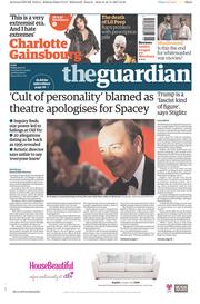 The Guardian (UK) Newspaper Front Page for 17 November 2017