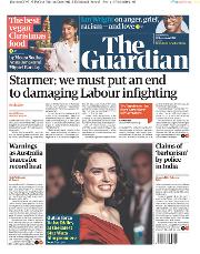 The Guardian (UK) Newspaper Front Page for 18 December 2019