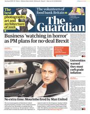 The Guardian (UK) Newspaper Front Page for 19 December 2018