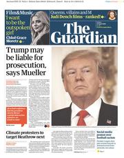 The Guardian (UK) Newspaper Front Page for 19 April 2019