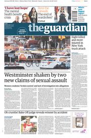 The Guardian (UK) Newspaper Front Page for 1 November 2017