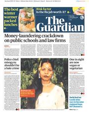 The Guardian (UK) Newspaper Front Page for 1 November 2018
