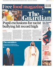 The Guardian (UK) Newspaper Front Page for 1 December 2018