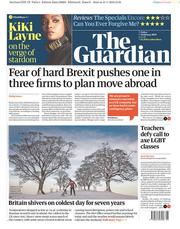The Guardian (UK) Newspaper Front Page for 1 February 2019