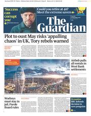 The Guardian (UK) Newspaper Front Page for 20 November 2018