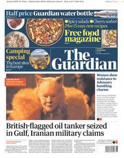 The Guardian (UK) Newspaper Front Page for 20 July 2019