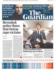The Guardian (UK) Newspaper Front Page for 20 September 2019