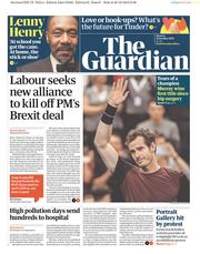 The Guardian (UK) Newspaper Front Page for 21 October 2019